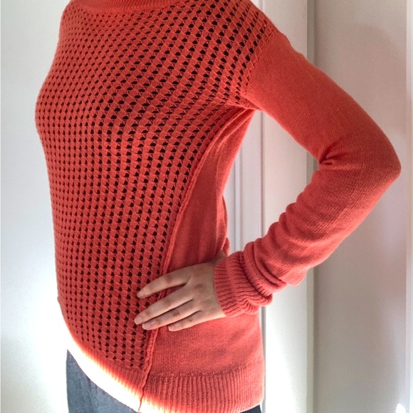 Pumpkin / muted tangerine-colored sweater - If it Were Me Sweater size S - Picture 2 of 10